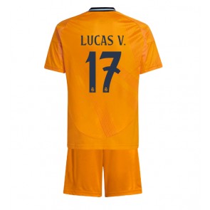 Real Madrid Lucas Vazquez #17 Dětské Venkovní dres komplet 2024-25 Krátký Rukáv (+ trenýrky)